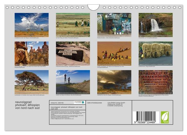 Produktbild: neunziggrad photoart: &auml;thiopien von nord nach s&uuml;d (Wandkalender 2027 DIN A4 quer), CALVENDO Monatskalender
