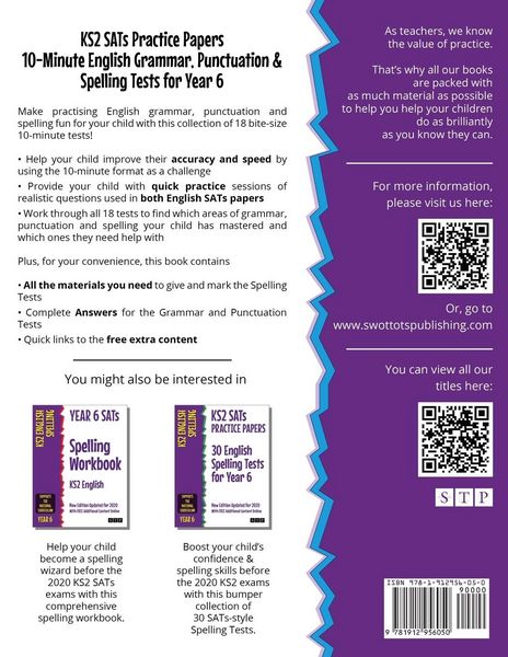 Produktbild: KS2 SATs Practice Papers 10-Minute English Grammar, Punctuation and Spelling Tests for Year 6