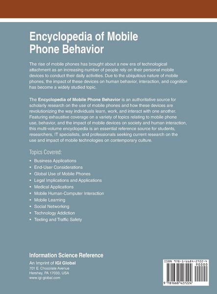 Produktbild: Encyclopedia of Mobile Phone Behavior, Vol 3