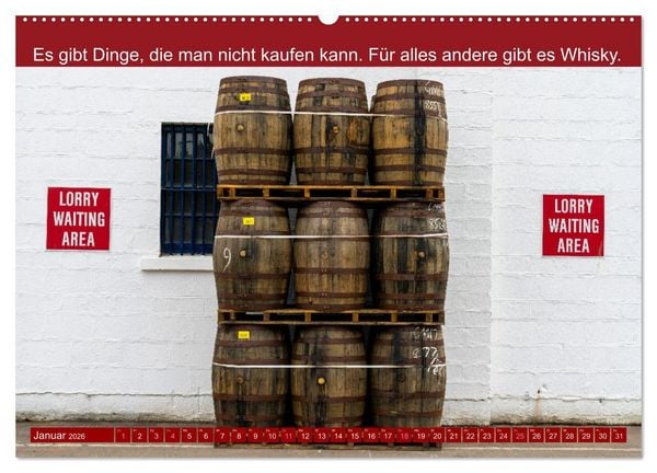Produktbild: Witzige Whisky-Werbeslogans (hochwertiger Premium Wandkalender 2026 DIN A2 quer), Kunstdruck in Hochglanz