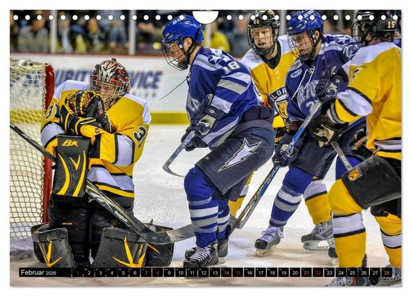 Produktbild: Mit vollem Einsatz - Eishockey (Wandkalender 2026 DIN A4 quer), CALVENDO Monatskalender