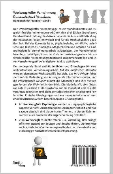 Produktbild: Werkzeugkoffer Vernehmung. Kriminalistisch Vernehmen