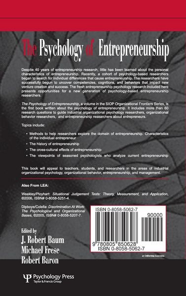 Produktbild: The Psychology of Entrepreneurship