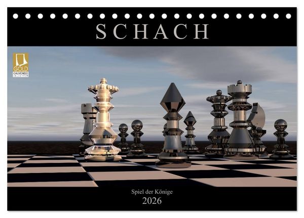 Produktbild: SCHACH - Spiel der K&ouml;nige (Tischkalender 2026 DIN A5 quer), CALVENDO Monatskalender