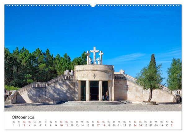 Produktbild: Fatima: Ein Besuch in Portugals heiligem Herz (hochwertiger Premium Wandkalender 2026 DIN A2 quer), Kunstdruck in Hochglanz