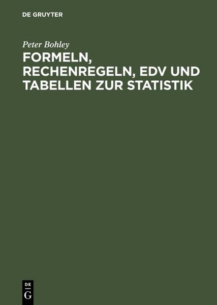 Produktbild: Formeln, Rechenregeln, EDV und Tabellen zur Statistik