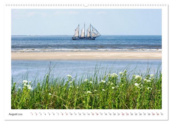 Produktbild: Buntes und bl&uuml;hendes Borkum (Wandkalender 2026 DIN A2 quer), CALVENDO Monatskalender