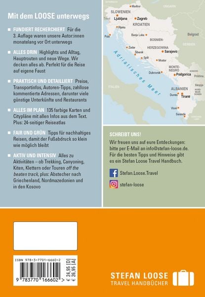 Produktbild: Stefan Loose Reisef&uuml;hrer Balkan, Die Adria-Route. Slowenien, Kroatien, Bosnien und Herzegowina, Montenegro, Albanien
