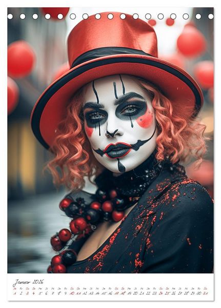 Produktbild: Misses Clown (Tischkalender 2026 DIN A5 hoch), CALVENDO Monatskalender