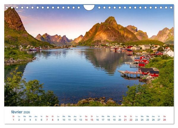 Produktbild: Un &eacute;t&eacute; aux Iles Lofoten (Calendrier mural 2026 DIN A4 vertical), CALVENDO calendrier mensuel