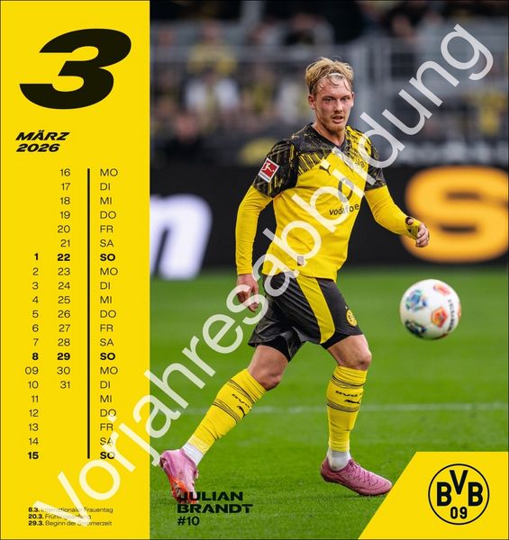 Produktbild: BVB Postkartenkalender 2027