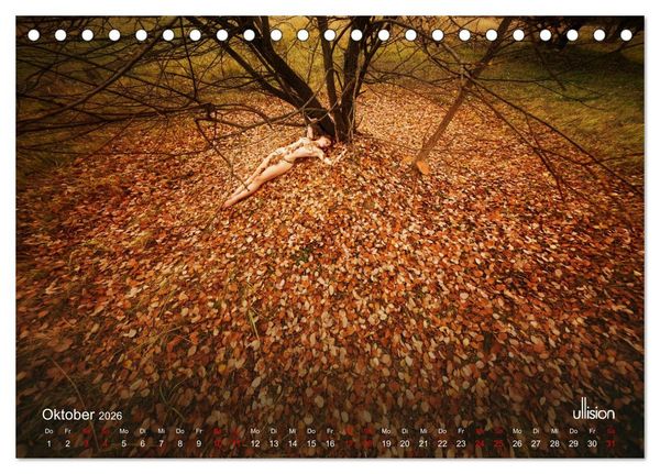 Produktbild: Poesie der Stille &ndash; Akt in der Natur (Tischkalender 2026 DIN A5 quer), CALVENDO Monatskalender
