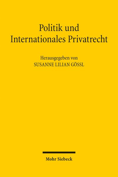 Produktbild: Politik und Internationales Privatrecht