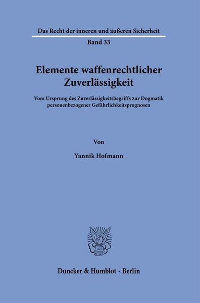 Produktbild: Elemente waffenrechtlicher Zuverl&auml;ssigkeit