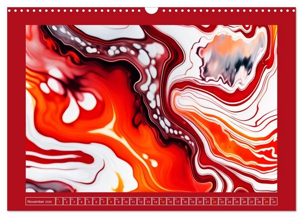 Produktbild: Farbenfrohe Marmorierungen (Wandkalender 2026 DIN A3 quer), CALVENDO Monatskalender