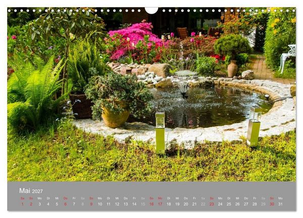 Produktbild: Romantische Garten-Paradiese (Wandkalender 2027 DIN A3 quer), CALVENDO Monatskalender