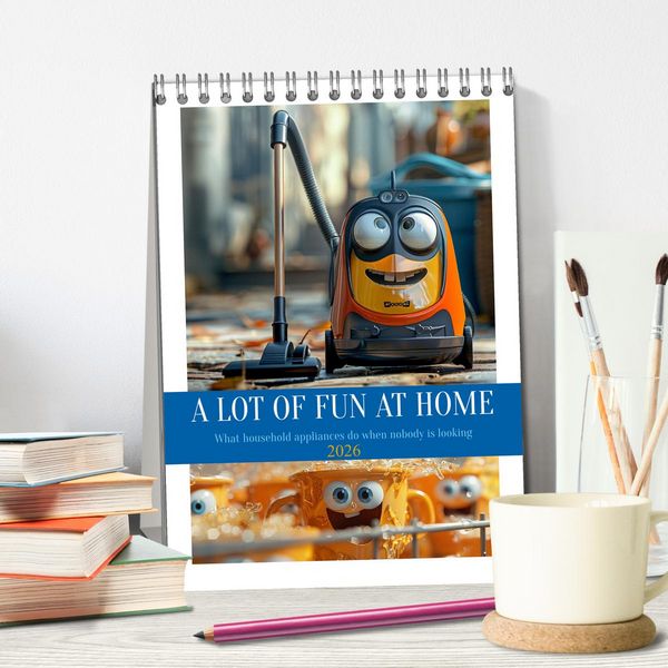 Produktbild: A Lot of Fun at home (Desk Calendar 2026 DIN A5 portrait), CALVENDO 12 Month DeskCalendar