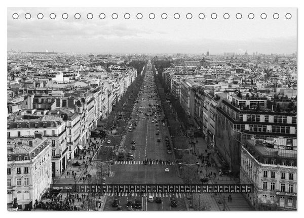 Produktbild: Paris - in schwarz und weiss (Tischkalender 2026 DIN A5 quer), CALVENDO Monatskalender
