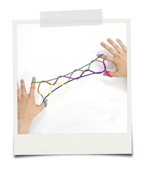 Produktbild: Folia Finger Twist, Fadenspiel 160cm, regenbogen