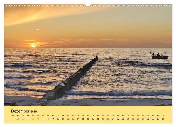 Produktbild: Ostsee von Heringsdorf bis Hiddensee (hochwertiger Premium Wandkalender 2026 DIN A2 quer), Kunstdruck in Hochglanz