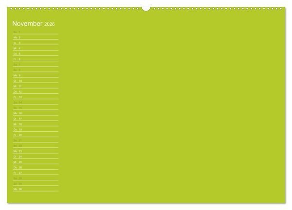Produktbild: Bastel-Geburtstagskalender gr&uuml;n / Geburtstagskalender (Wandkalender 2026 DIN A2 quer), CALVENDO Monatskalender