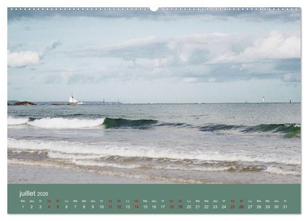 Produktbild: Sillonnez la plage (Calendrier mural 2026 DIN A2 vertical) calendrier de bureau