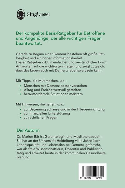 Produktbild: Demenz - der kompakte Ratgeber