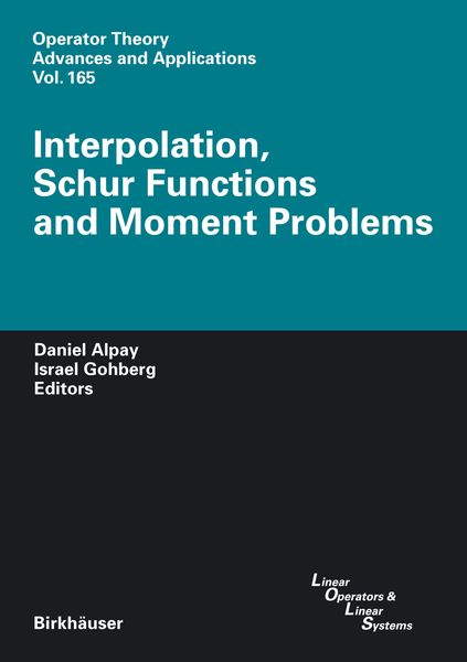 Produktbild: Interpolation, Schur Functions and Moment Problems