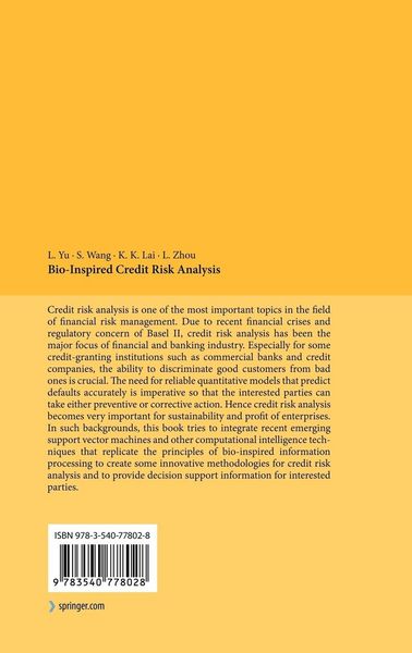 Produktbild: Bio-Inspired Credit Risk Analysis