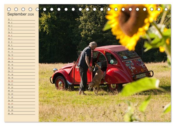 Produktbild: Citro&euml;n 2CV - Ente rot (Tischkalender 2026 DIN A5 quer), CALVENDO Monatskalender