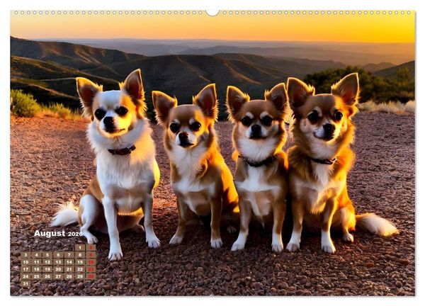 Produktbild: Chihuahua - der mutige Winzling (hochwertiger Premium Wandkalender 2026 DIN A2 quer), Kunstdruck in Hochglanz