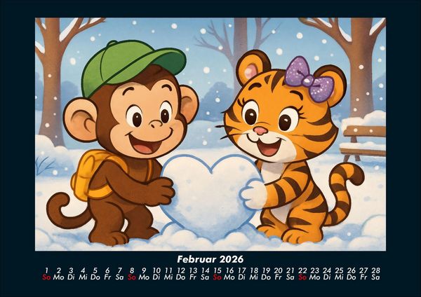 Produktbild: Milo & Tina - Ein Jahr voller Freundschaft 2026 Fotokalender DIN A4