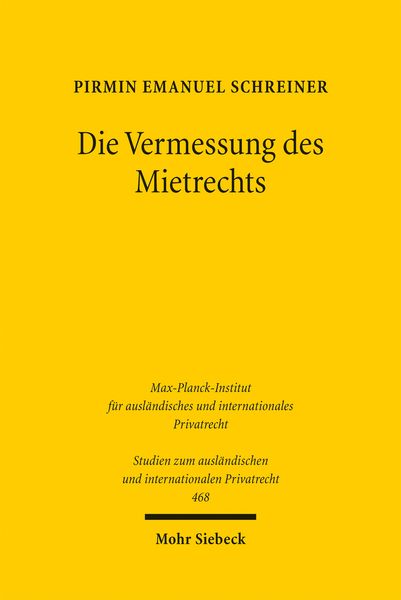 Produktbild: Schreiner, P: Vermessung des Mietrechts