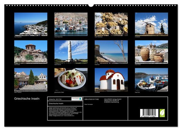 Produktbild: Griechische Inseln (hochwertiger Premium Wandkalender 2026 DIN A2 quer), Kunstdruck in Hochglanz