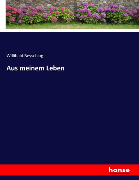 Aus meinem Leben, Taschenbuch von Willibald Beyschlag, Hansebooks, 9783743620582