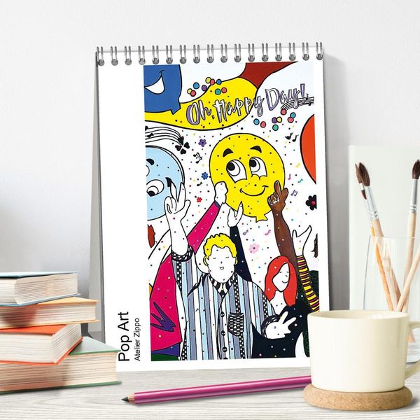 Produktbild: Pop Art - Atelier Zippo (Tischkalender 2026 DIN A5 hoch), CALVENDO Monatskalender