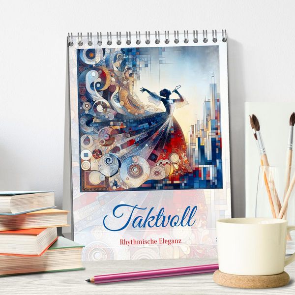 Produktbild: Taktvoll &ndash; Rhythmische Eleganz (Tischkalender 2026 DIN A5 hoch), CALVENDO Monatskalender