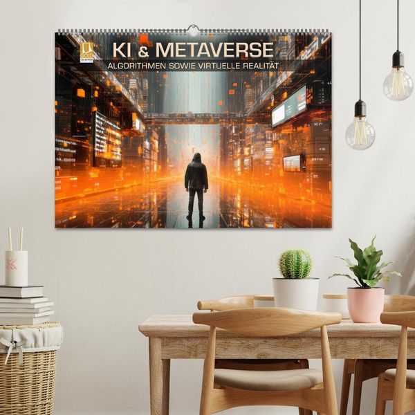 Produktbild: KI UND METAVERSE Algorithmen sowie virtuelle Realit&auml;t (Wandkalender 2026 DIN A2 quer), CALVENDO Monatskalender