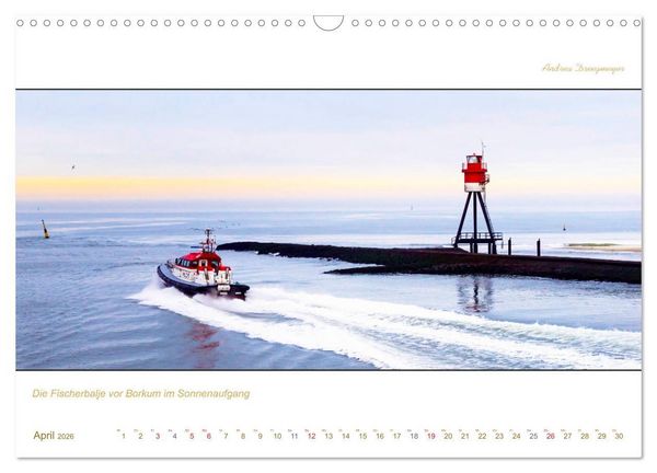Produktbild: Borkum Inselpanorama (Wandkalender 2026 DIN A3 quer), CALVENDO Monatskalender