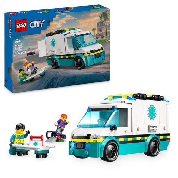 LEGO City Rettungswagen - Bauspielzeug für Kleinkinder ab 5 Jahren 60451