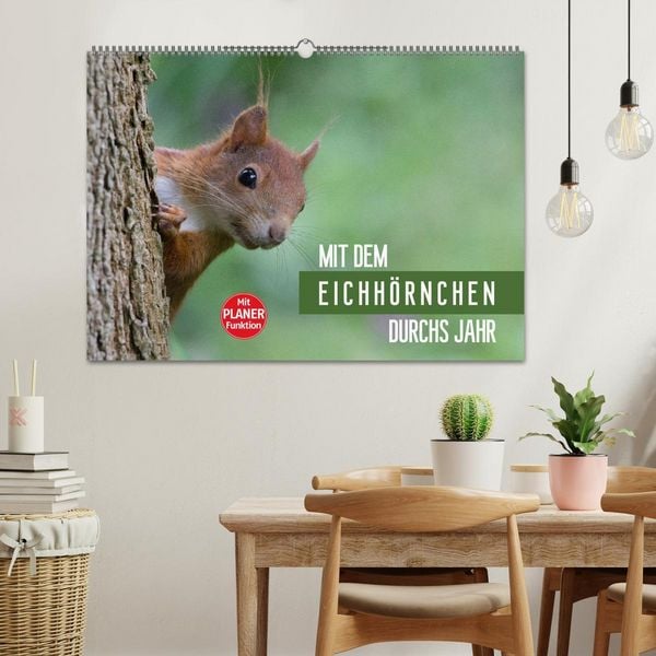 Produktbild: Mit dem Eichh&ouml;rnchen durchs Jahr (Wandkalender 2026 DIN A2 quer), CALVENDO Monatskalender