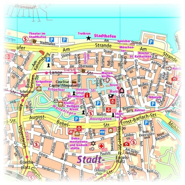 Produktbild: Publicpress Stadtplan Rostock, Stadtplan 1:18.000 1:18.000