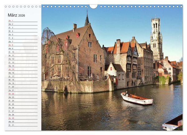 Produktbild: Belgien entdecken - Br&uuml;gge und Leuven (Wandkalender 2026 DIN A3 quer), CALVENDO Monatskalender