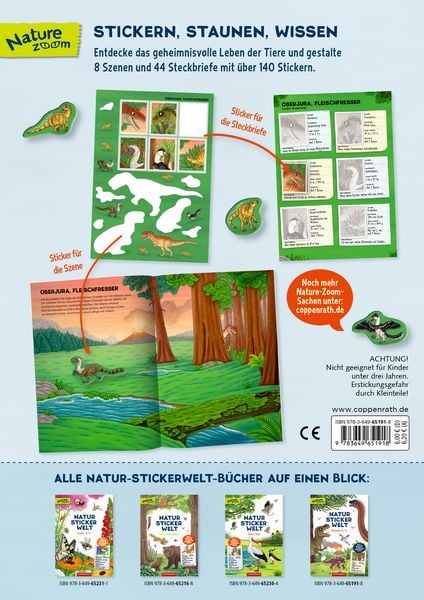 Produktbild: Natur-Stickerwelt - Dinosaurier und Co.
