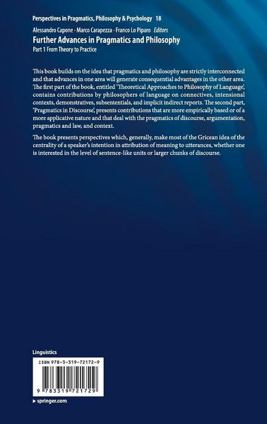 Produktbild: Further Advances in Pragmatics and Philosophy