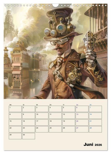 Produktbild: Steampunk - Mechanische Fantasiewelt (Wandkalender 2026 DIN A3 hoch), CALVENDO Monatskalender