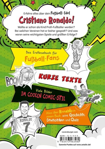 Produktbild: Fu&szlig;ball-Stars - Alles &uuml;ber Ronaldo. Vom Fu&szlig;ball-Talent zum Megastar