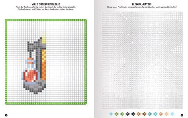 Produktbild: Pixel-Malbuch f&uuml;r Minecrafter &ndash; Crafting Spezial - 70 Pixel-Ausmalbilder aus der Minecraft-Welt