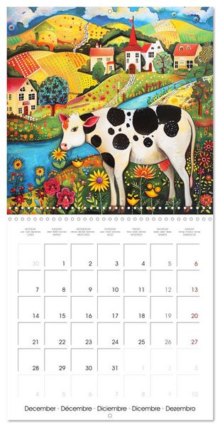Produktbild: Voyage color&eacute; na&iuml;f (Calendrier mural carr&eacute; 2026 30x30 cm) Calendrier double avec une page pour vos prises de notes