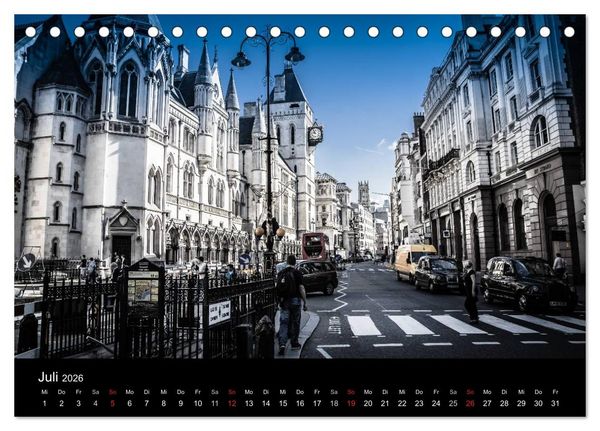 Produktbild: London - street view (CH-Version) (Tischkalender 2026 DIN A5 quer), CALVENDO Monatskalender
